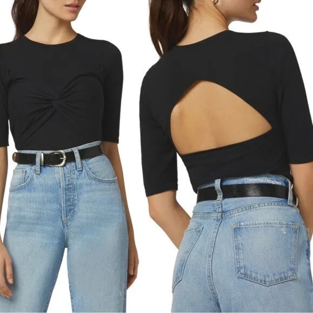 NWT Favorite Daughter The Zoom Top in Black